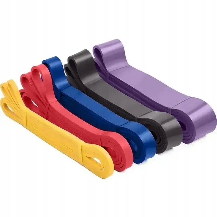 Zestaw 5 Gum Do Ćwiczeń Fitness Gumy Oporowe Wytrzymałe Sport