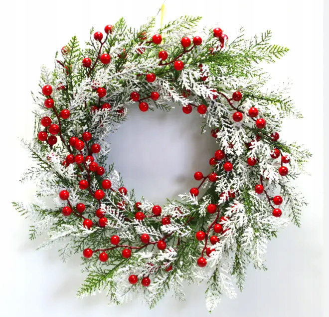 WIENIEC NA DRZWI ŚWIĄTECZNY 40CM BOŻE NARODZENIE DEKORACJA OZDOBA WIANEK