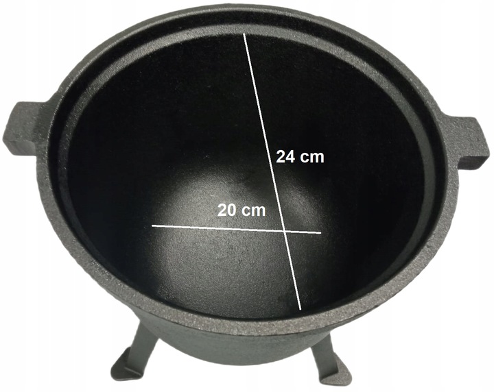 KOCIOŁEK ŻELIWNY GARNEK myśliwski węgierski pieczonki 8L na OGNISKO GRILL