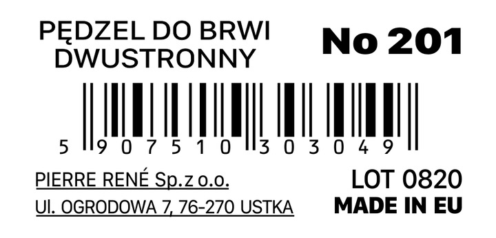 201 PIERRE RENE Pędzel do Brwi ze Szczoteczką