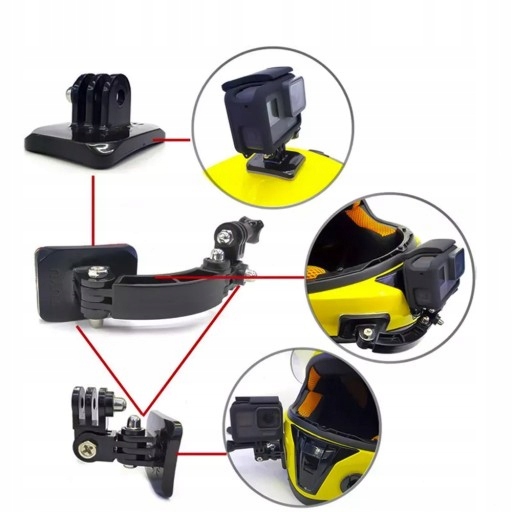 Mocowanie Adapter do Kasku Uchwyt na Kask do Kamer GoPro DJI SJCam Insta360