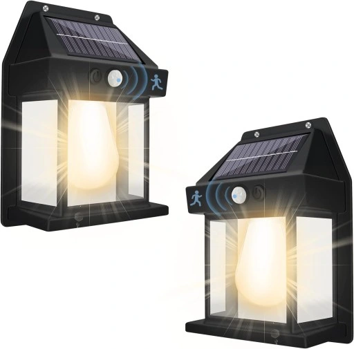 Lampa solarna Kinkiet ścienny z czujnikiem ruchu i zmierzchu 2 kolory