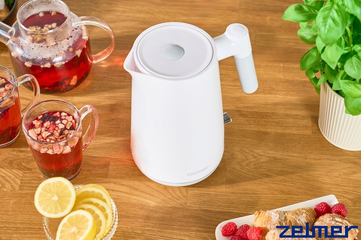 CZAJNIK ELEKTRYCZNY ZELMER BEZPRZEWODOWY STAL NIERDZEWNA CICHY 1L 2200W