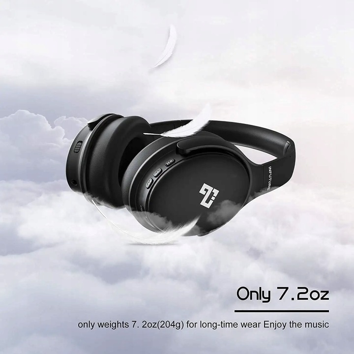 Słuchawki z redukcją szumów Bluetooth 5.0, bezprzewodowe słuchawki nauszne,