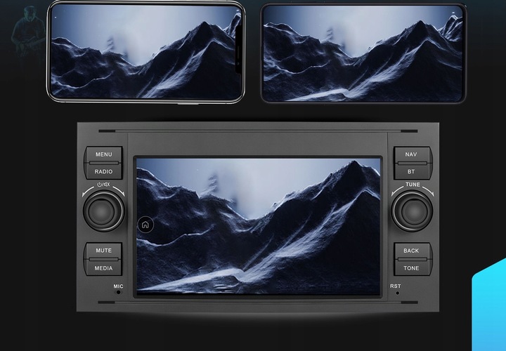 RADIO SAMOCHODOWE do FORD KUGA S-MAX C-MAX CARPLAY 4GB RDS GPS WIFI ANDROID