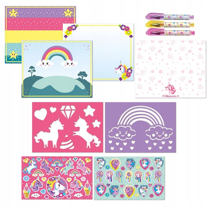 Totum zestaw kreatywny plastyczny dla dziewczynki Jednorożec do rysowania