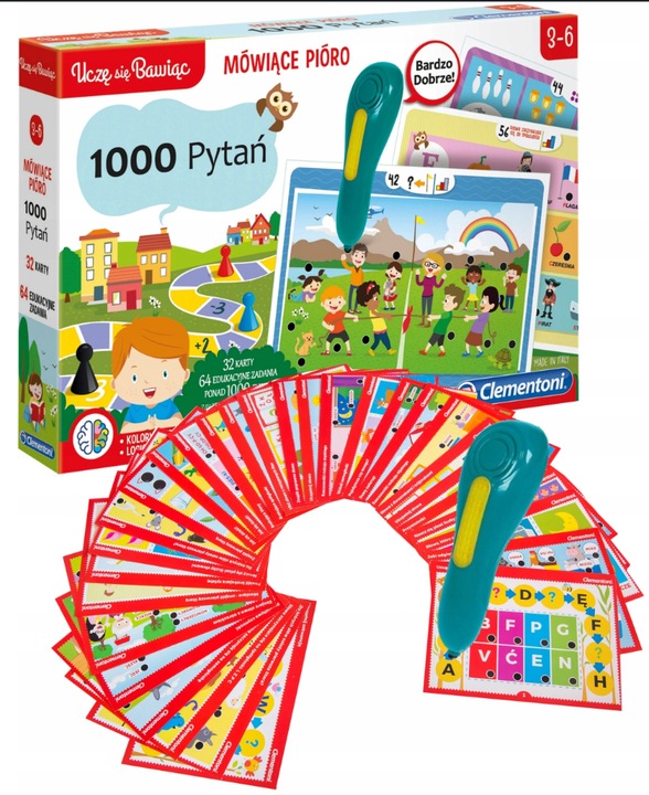 MÓWIĄCE PIÓRO 1000 PYTAŃ GRA EDUKACYJNA CLEMENTONI