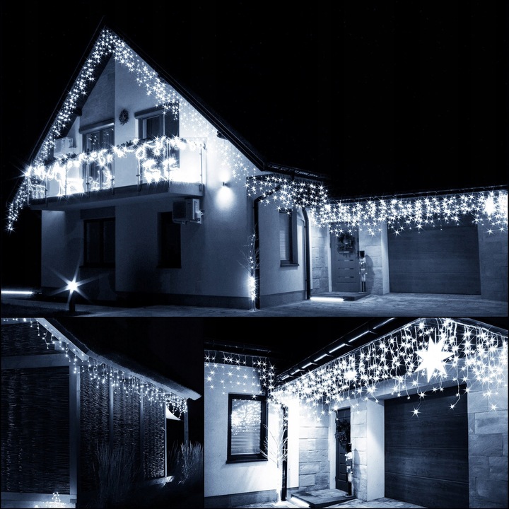 SOPLE 500 LED LAMPKI ZEWNĘTRZNE 22,5m TIMER FLASH KURTYNA GIRLANDA ŚWIETLNA