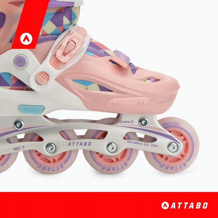 Łyżworolki dziecięce ATTABO Flashled regulowane r. 30-33 2w1 łyżwy i rolki