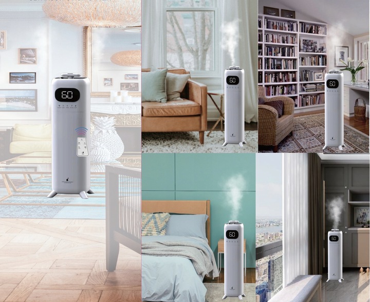 NAWILŻACZ POWIETRZA ULTRADŹWIĘKOWY DUŻY JONIZATOR 2w1 DYFUZOR Z PILOTEM 8L