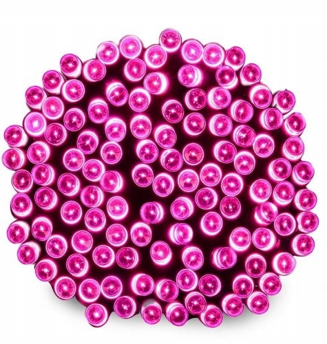 Lampki Choinkowe LED 500 Różowe 38 m IP44 Zewnętrzne Wewnętrzne 8 Trybów