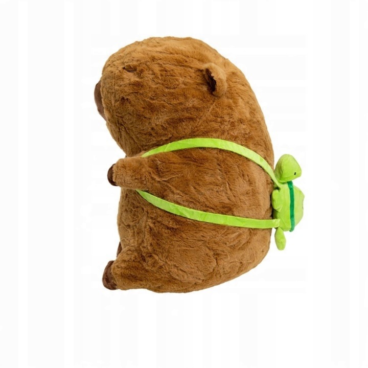 MASKOTKA KAPIBARA Z PLECAKIEM ŻÓŁW PLUSZAK DUŻY XXL 40CM PLUSZOWY MIŚ