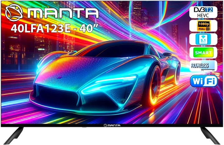 Telewizor LED Manta 40LFA123E 40" Full HD Android Smart Hotel Mode czarny