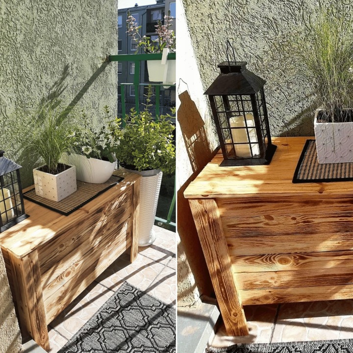 Skrzynia sosnowa skrzynia balkonowa ogrodowa Drewniany kufer na zabawki EKO