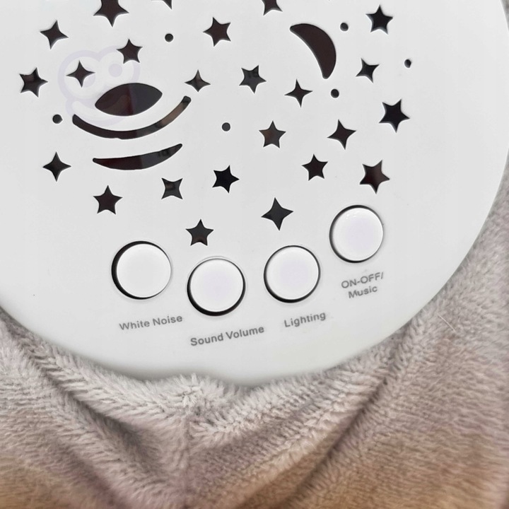 SOWA USYPIACZ GRAJĄCY KOŁYSANKI PROJEKTOR GWIAZD PLUSZAK MASKOTKA WOOPIE