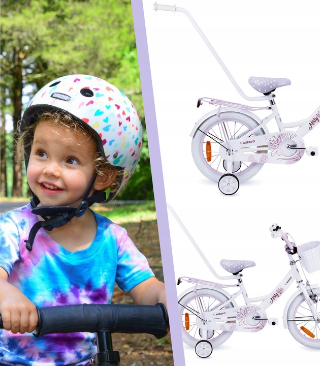 ROWEREK DZIECIĘCY 16 CALI ROWER DLA DZIEWCZYNKI KOSZYK I PROWADNIK + GRATIS