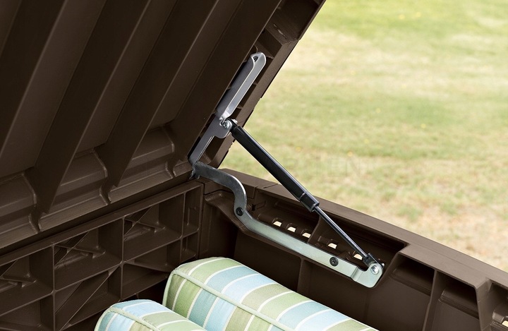 Skrzynia Ogrodowa Balkonowa Keter Siedzisko Schowek Kufer 416L Brąz