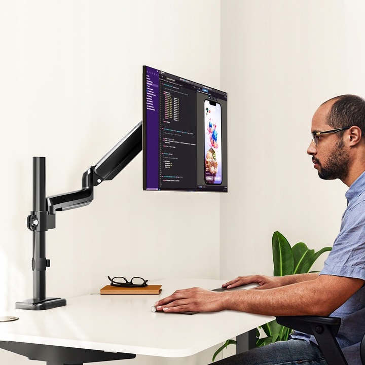 Regulowany WYSOKI Uchwyt Biurkowy do Monitora WIESZAK NA Monitor LCD 13-32"