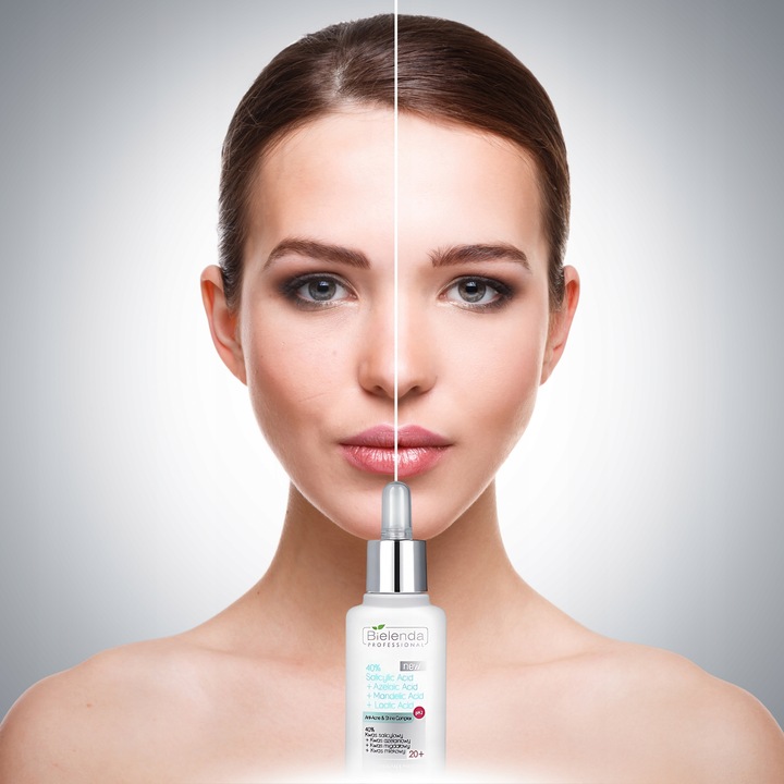 BIELENDA Kwas Salicylowy Azelainowy Migdałowy Mlekowy do Twarzy 40% 30ml