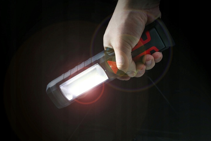 LATARKA WARSZTATOWA MOCNA 3W1 LED COB AKUMULATOR LAMPKA