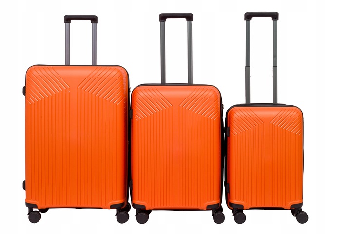 Komplet Wytrzymałych Walizek Podróżnych BAGIA Z Polipropylenu + GRATIS