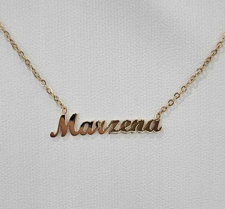 Złota Celebrytka Stal Chirurgiczna Imię Marzena