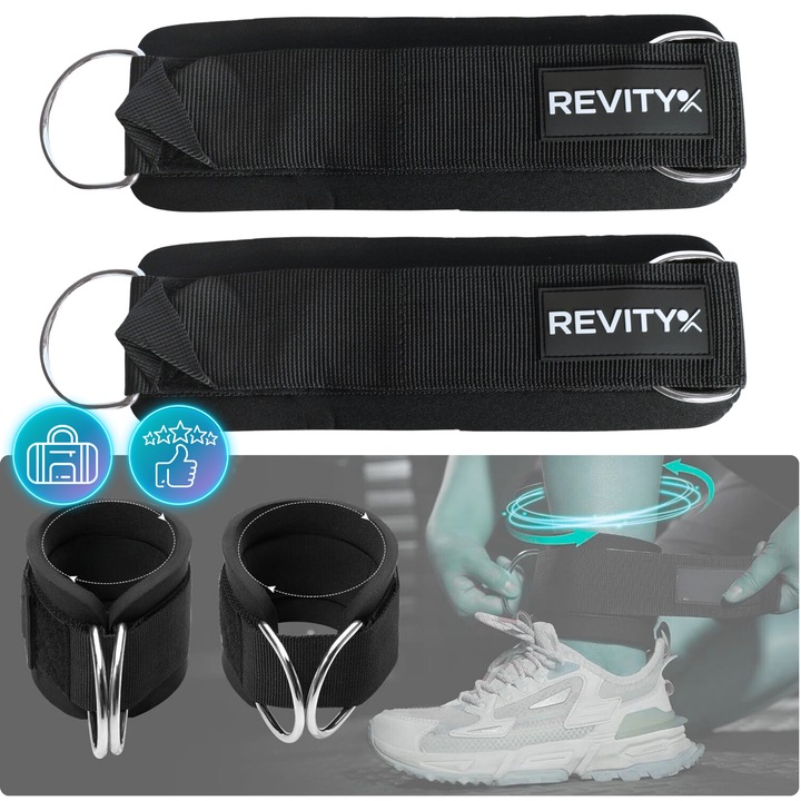 UCHWYTY OPASKI NA KOSTKI DO WYCIĄGU DO TRENINGU NÓG I POŚLADKÓW 2 SZT.