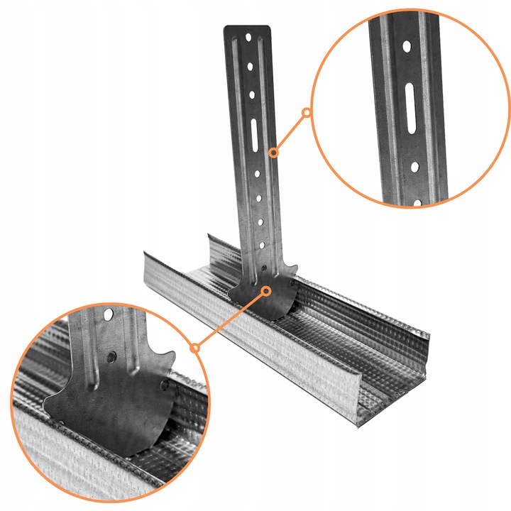 Wieszak Grzybkowy Kotwowy do Poddaszy Profili CD60 180 mm 100 szt Starkas