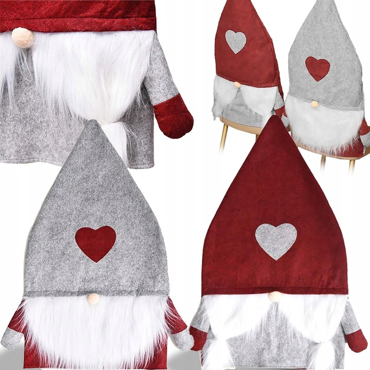 2x ŚWIĄTECZNY STROIK NA KRZESŁO OPARCIE ŚWIĘTA SKRZAT KRASNAL MIKOŁAJ