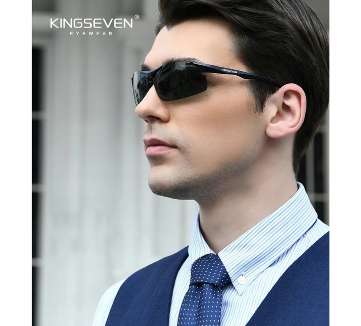 King Seven okulary przeciwsłoneczne pilotki aviator - mężczyzna bez oprawek