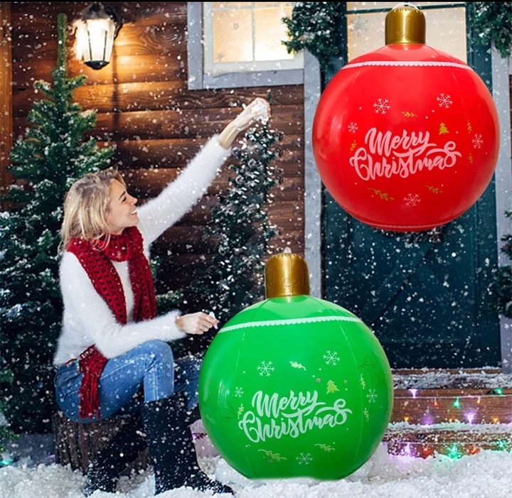 ŚWIECĄCA DMUCHANA BOMBKA do DOMU OGRODU 60cm 16xPROGRAM ŚWIĘTA PREZENT