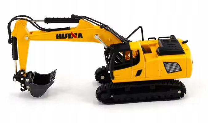 OGROMNA CIĘŻARÓWKA Z PRZYCZEPĄ SAMOCHÓD LAWETA KOPARKA RC 2x PILOT 1319