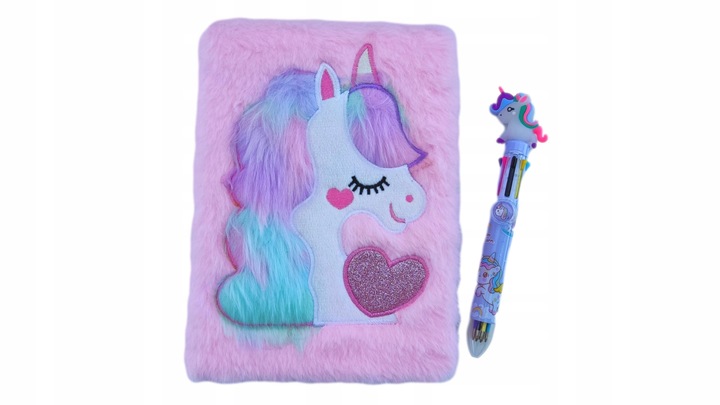 PAMIĘTNIK JEDNOROŻEC+ HAFT DIAMENTOWY DŁUGOPIS NOT