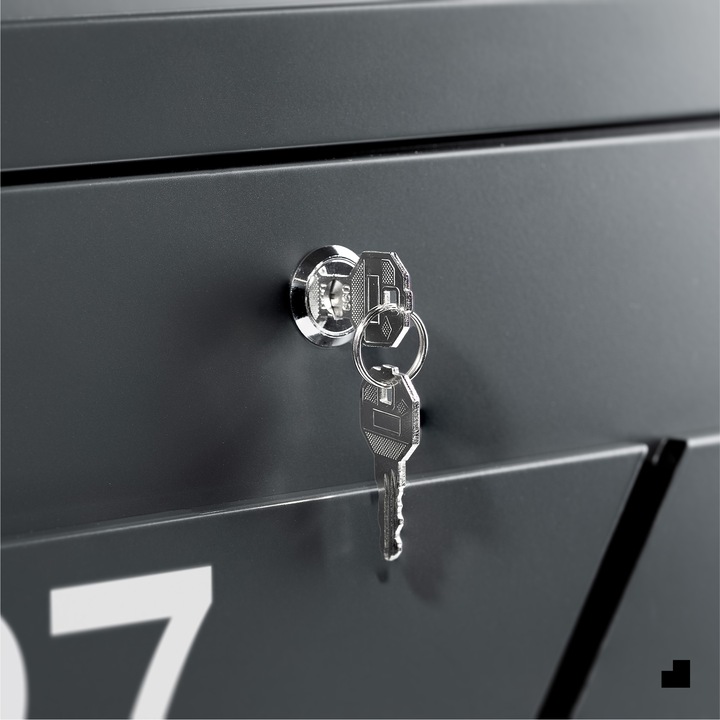 DUŻA SKRZYNKA NA LISTY Z ADRESEM NUMEREM DOMU |4 CZCIONKI| ANTRACYT RAL7016