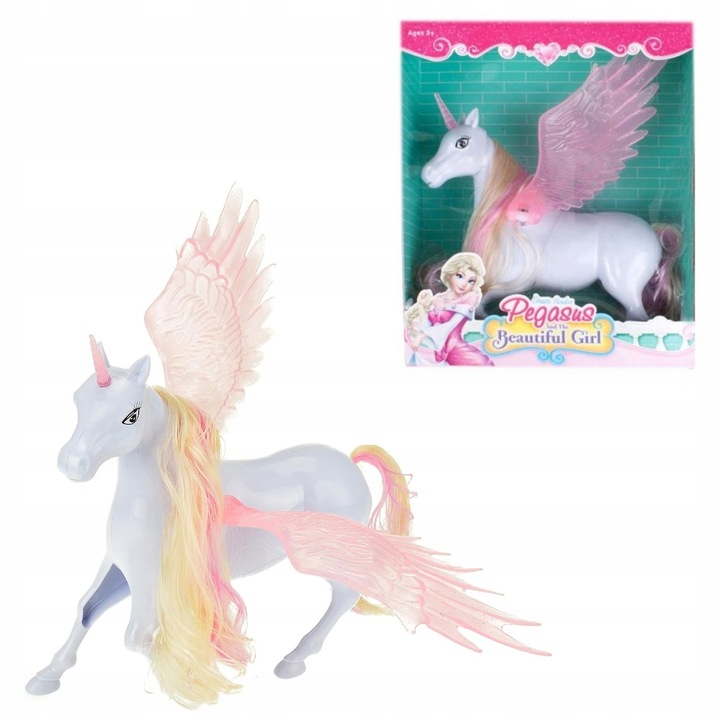 JEDNOROŻEC KOŃ Z RUCHOMYMI SKRZYDŁAMI PEGAZ KONIK