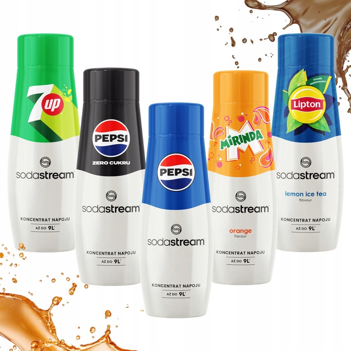 5x SYROP 7UP PEPSI MIRINDA LIPTON KONCENTRAT SODASTREAM DO 45L NAPOJU
