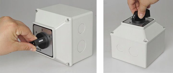 ŁĄCZNIK KRZYWKOWY 0-Y-T 40A 3P GWIAZDA TRÓJKĄT W OBUDOWIE 110x110 3F IP65