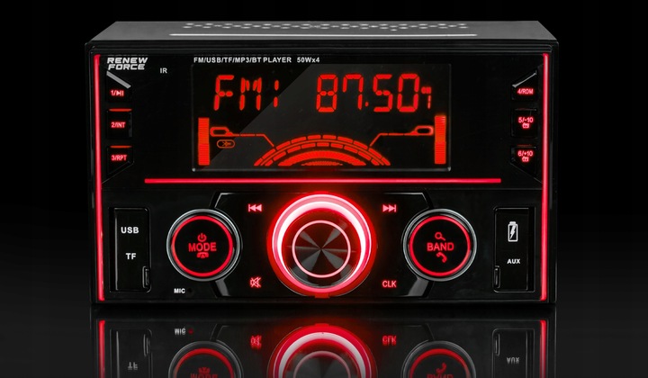 Radio Samochodowe Bluetooth 2-DIN USB SD MP3 RDS LCD AUX Pilot RGB Mikrofon