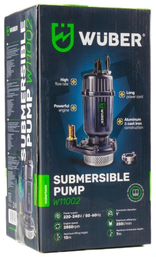 POMPA DO WODY BRUDNEJ CZYSTEJ ZANURZENIOWA SITKO 2100W + WĄŻ 1" 20M