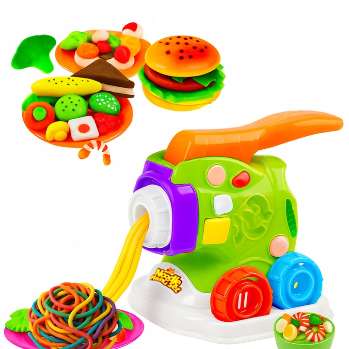 Ciastolina makaron maszynka ciasto masa plastyczna zestaw kreatywny 18w1