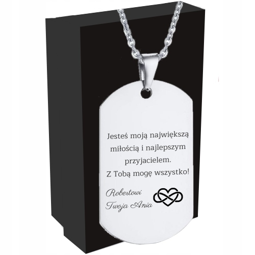 Nieśmiertelnik Zawieszka z Twoim Grawerem Prezent