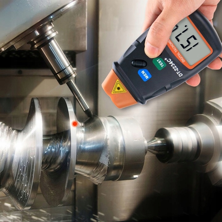 TACHOMETR LASEROWY MIERNIK OBROTÓW OBROTOMIERZ LCD