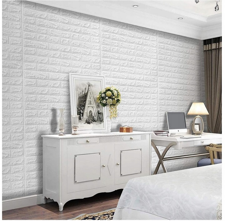 20x PANELE 3D ŚCIENNE SAMOPRZYLEPNE CEGŁA TAPETA 77 x 70cm PIANKA XPE
