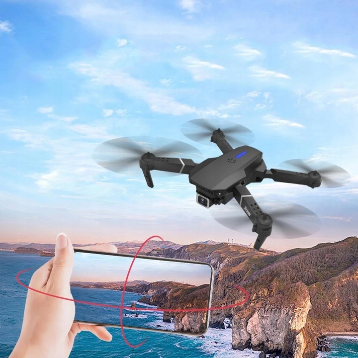 RC DRON Z KAMERĄ DRON 4K PODWÓJNY APARAT WIFI UTRZYMYWANIE WYSOKOŚCI 2.4GHZ