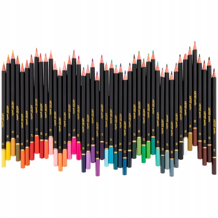 KREDKI OŁÓWKOWE PROFESJONALNE MIĘKKIE ZESTAW DO RYSOWANIA KREDEK 46 KOL