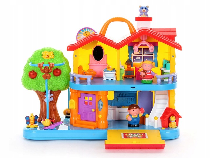 Odkrywczy Domek zabawka interaktywna edukacyjna dla dzieci 12m+, Dumel