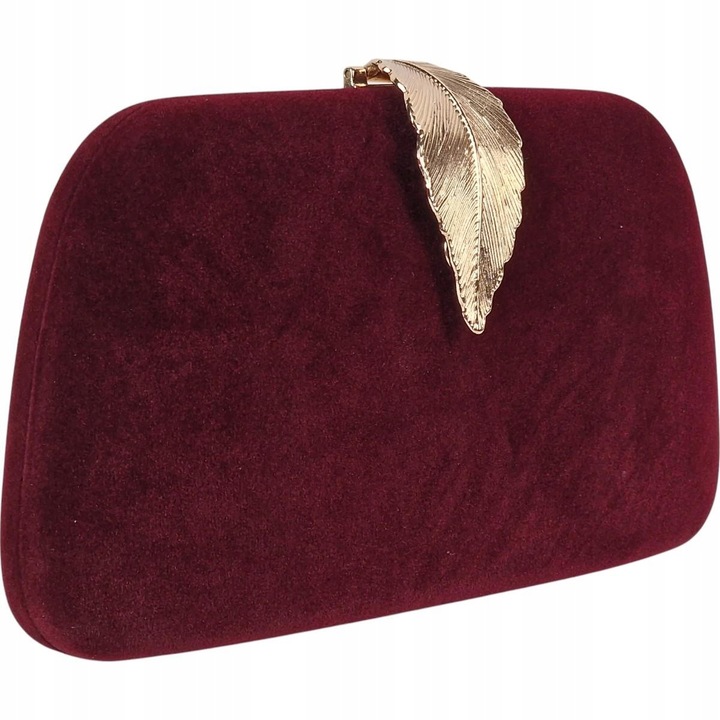 Torebka kopertówka puzderko wizytowa wieczorowa bordowa sylwester