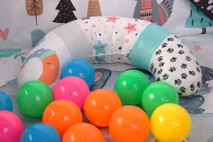 Duża Mata Edukacyjna Miękka Interaktywna 4w1 Książeczka Poduszka Piłki