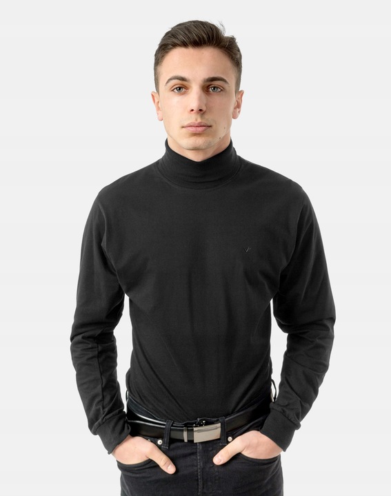 Elegancki Sweter Golf Męski Bawełniany 1620-01 XXL