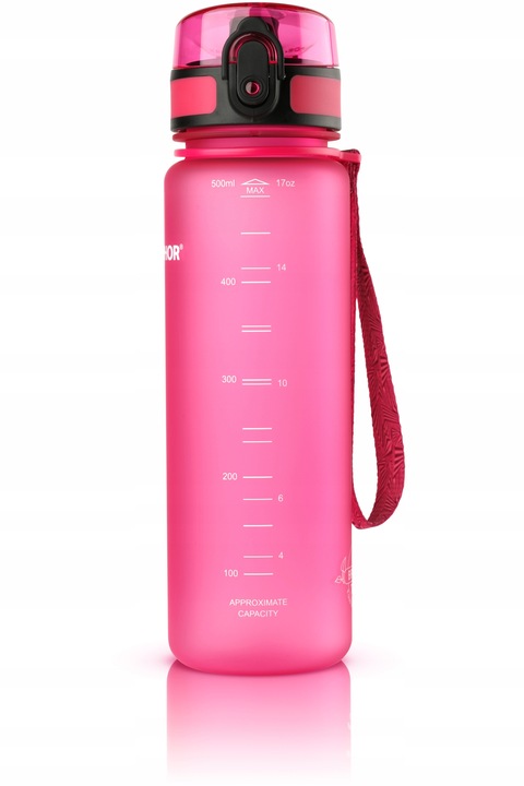 Butelka z filtrem Aquaphor City Różowa Bidon 0,5L Filtr Węglowy 3 Wkłady